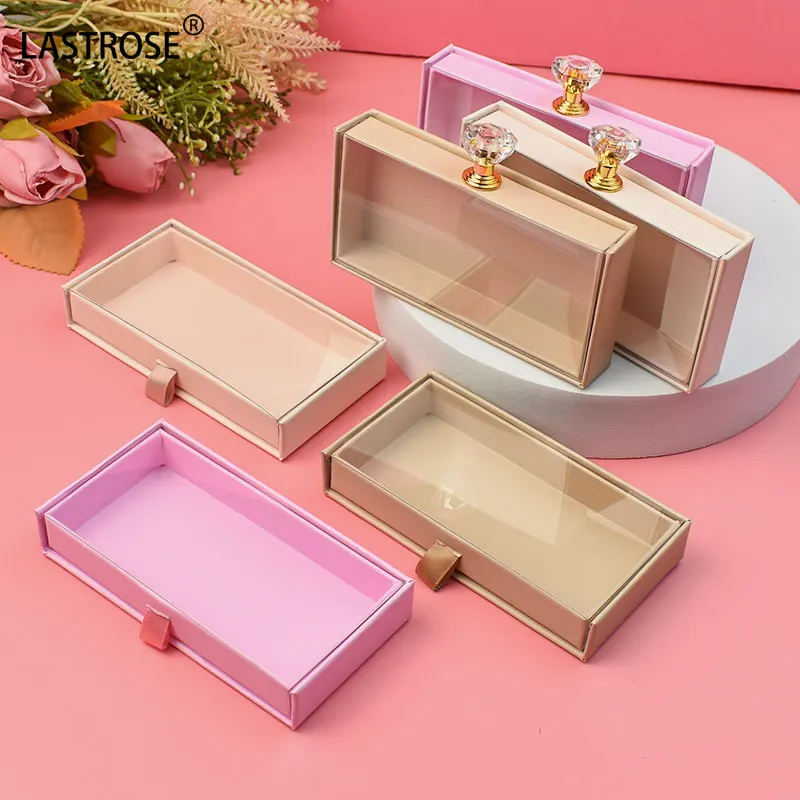 Wholesale Eyelash Packaging Box Diamond Shape Lashes Box Case with Rhinestone New Style Eye Lash Packaging