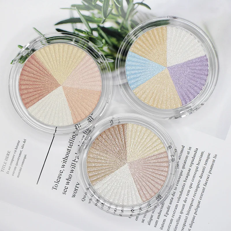 5 in 1 private label highlighter makeup palette highlighter palette custom multichrome highlighter