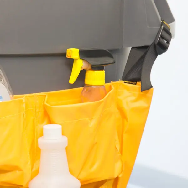 Muli-Pocket PVC Tote Bag Multi-Pocket Vinyl Caddy for Storage for Large round and Square Trash Cans Waterproof Hanging Style