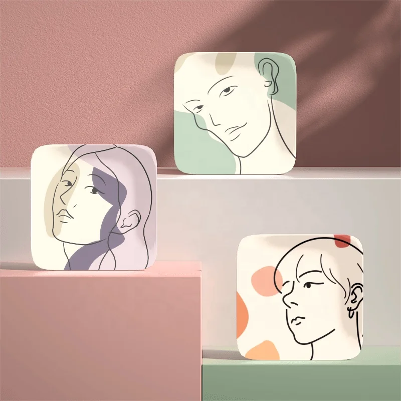 Nordic Porcelain Plate Modern Nordic Sketch Ceramic Dish Sets ceramics plates dinnerware	Dinner Plates Sets Dinnerware