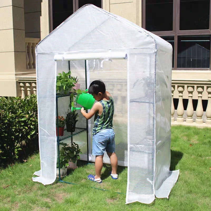One Door Greenhouse Garden with Windows PC Plastic Mini Sunlight Greenhouse for Flower Single-span Multi-span Greenhouse