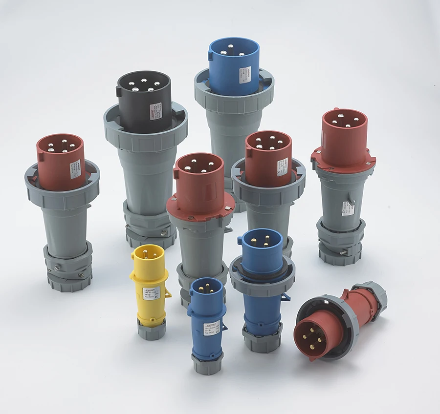 Manufacturer Supplier 3 Pin Plug Electric Industrial Reefer Container Angle Socket