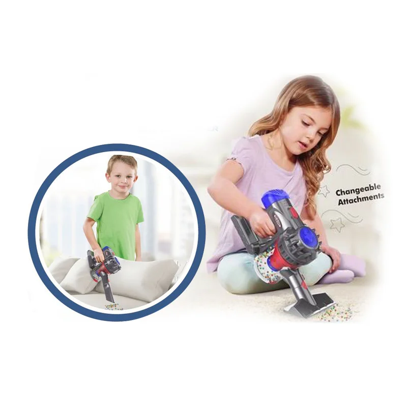 EPT New Simulation Sound Pretend Household Appliances Vacuum Cleaner Cleaning Set Play House Kid Juguetes Toys With Battery/Usb