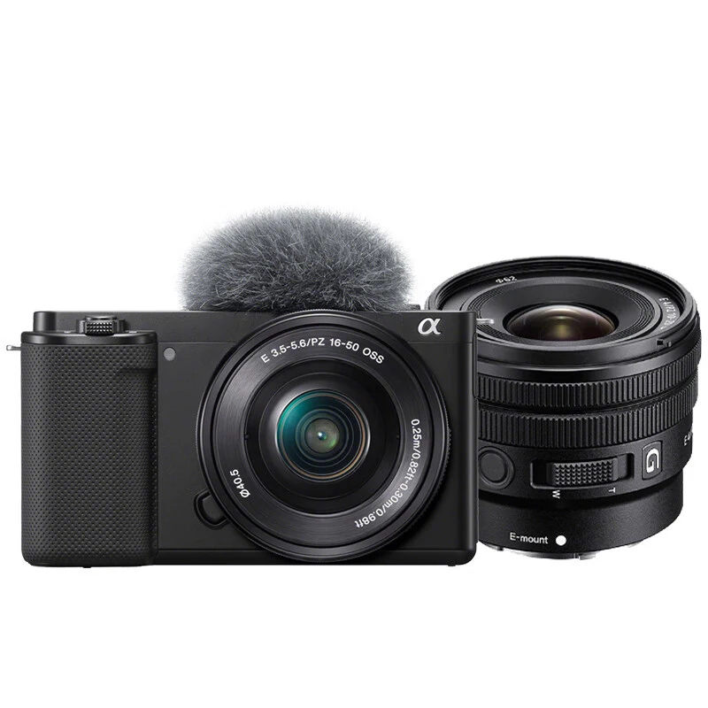 Цифровые камеры JPSony беззеркальные альфа-ZV-E10 APS-C Сменные объективы F4 Vlog комплект черный ILCZV-E10L/B