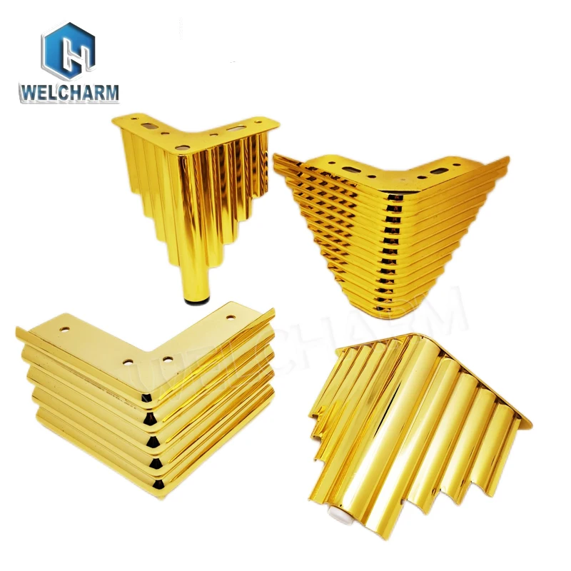 Gun Black metal sofa leg Iron Angled Metal  Furniture Legs Golden Steel Feet Chrome Sofa Metal  Legs