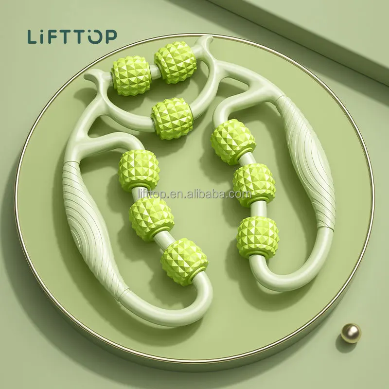 Lifttop 9 Wheels Circular Leg Clamp Massager PP Circular Leg Massager Relaxes Calf Muscles Massage Yoga Roller Leg Clamp