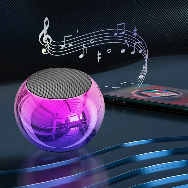 Горячая Распродажа 2023 уличный супер мини-динамик M3 TWS цветной портативный металлический круглый динамик Bluetooth Type-C с подставкой и логотипом под