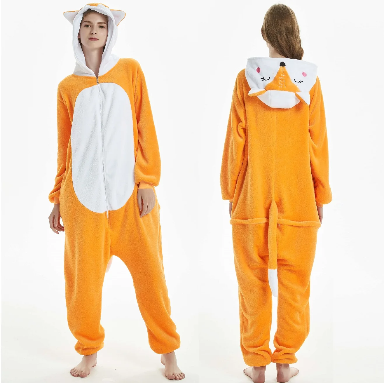 Adult Costume Animal Pajamas Halloween Dress Up Gift Anime Costume Homewear Cartoon Fox Mongoose