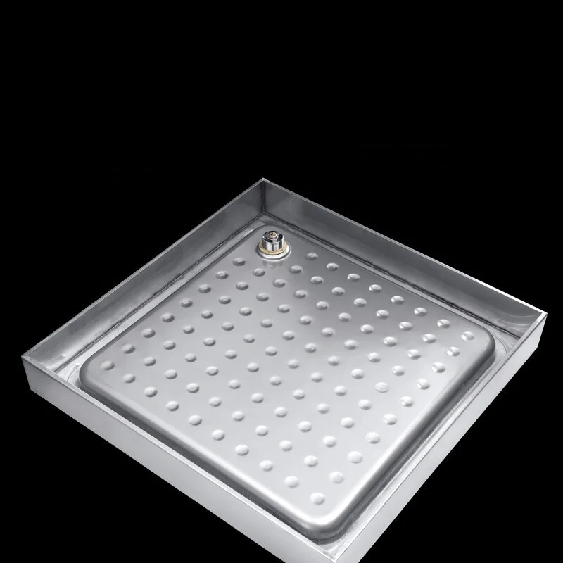70x70 custom caravan square waterproof anti slip stainless steel shower base tray manufacturer