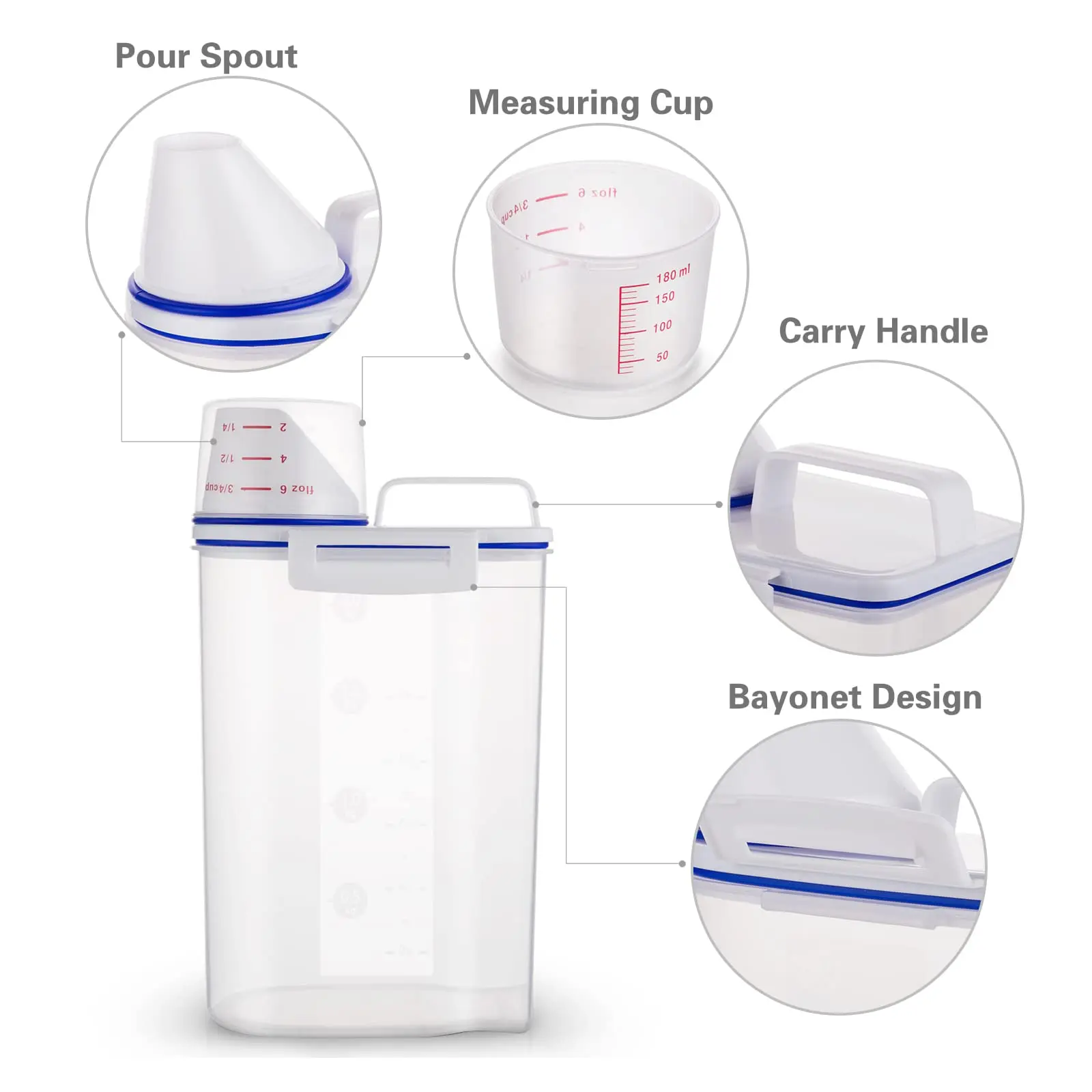 Rice Storage Barrel Rice Cereal Containers Dispenser storage rice dispenser 10kg kitchen organizer plastic organizer