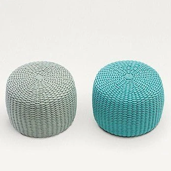 garden stools & ottomans round wicker cane ottoman