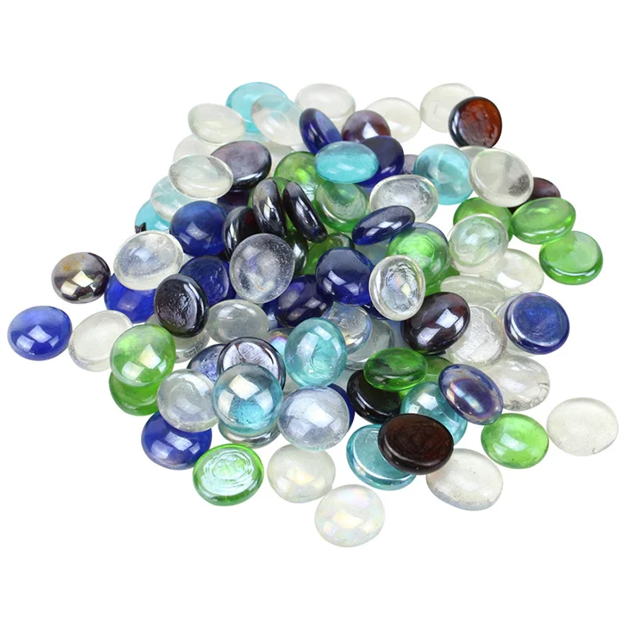 Design Fire Glass Beads Diamond Glass Pebbles for Patio Garden DIY Decoration