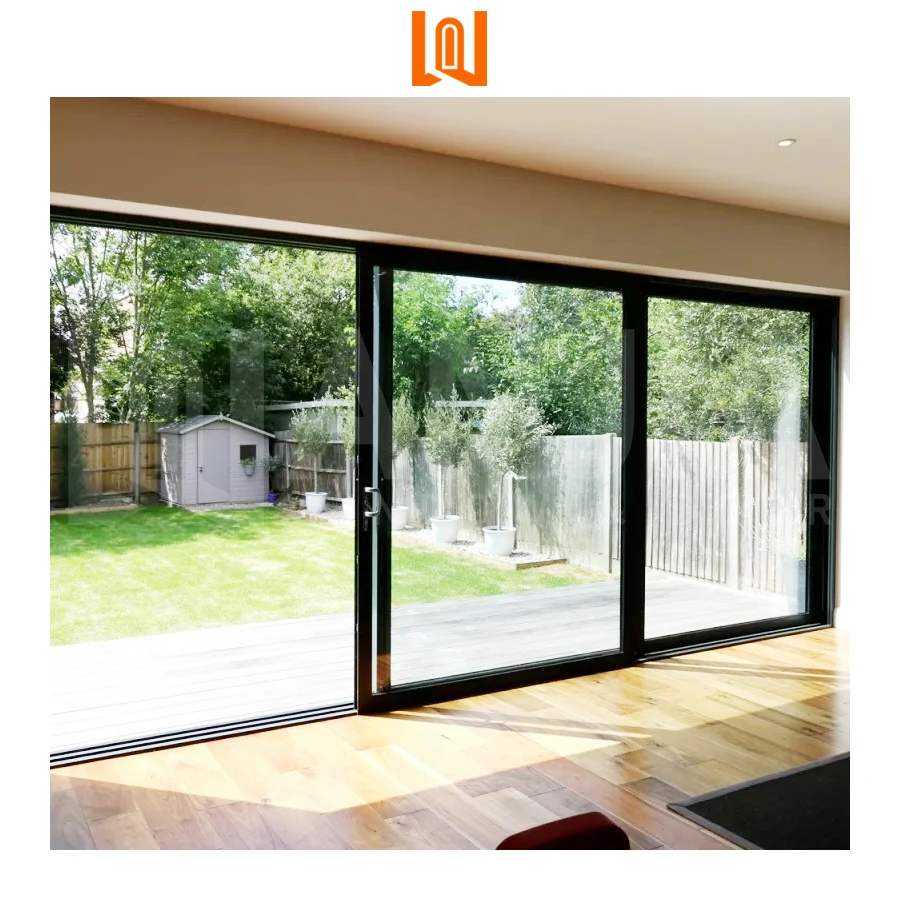 WANJIA factory custom patio aluminum sliding glass doors living room slide glass door