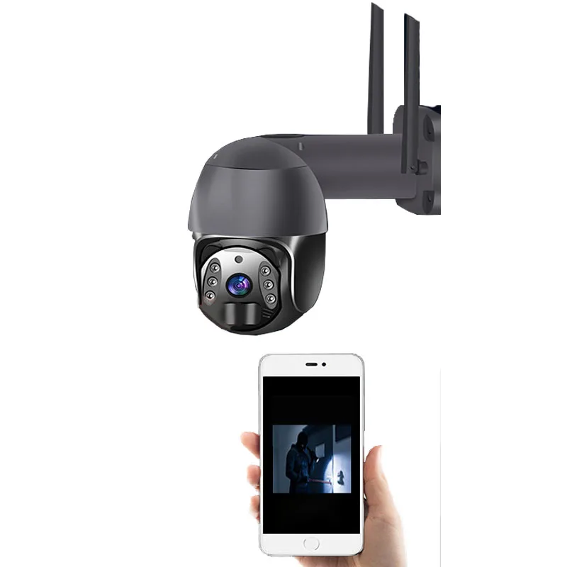 6 Wifi Smart Camera 2mp Two-way Audio Ip66 Waterproof Security App Control Ptz Outdoor Smart Home Camera