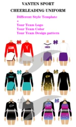 Factory Supplier Performance Bling Rhinestones White All Star Kids Dance Cheerleading Costume