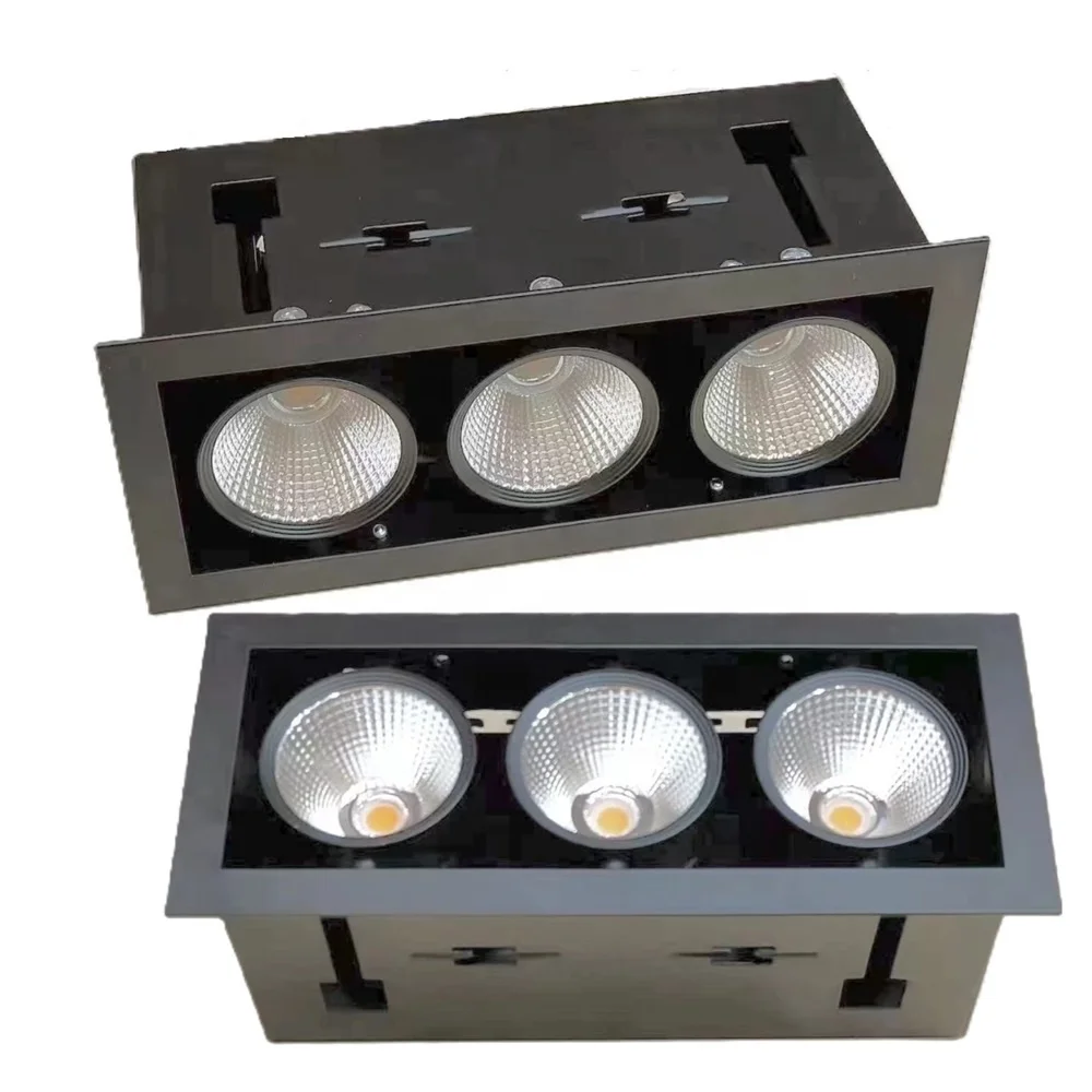 Двойной 7w 12w cob светодиодный энергосберегающий утопленный downlight квадратный