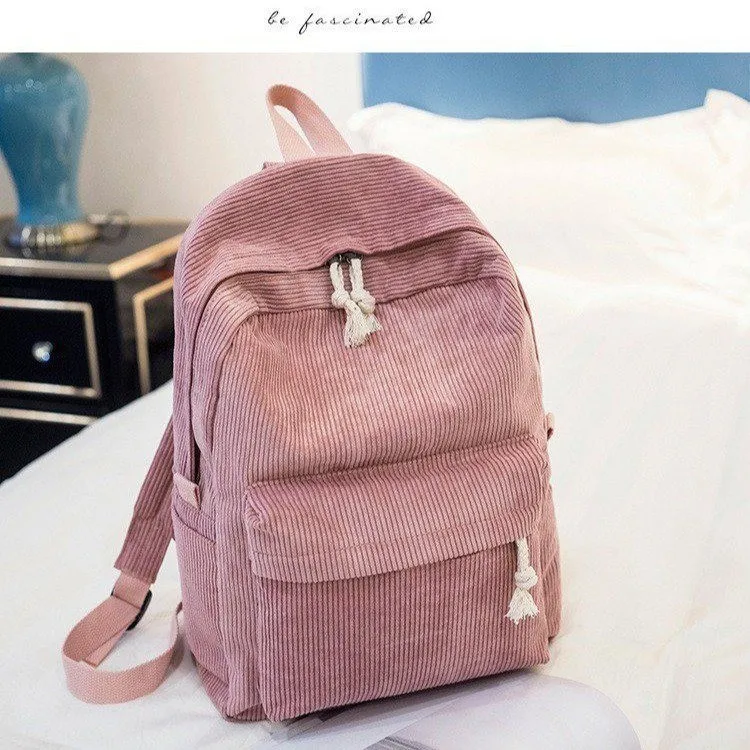 2023 Velvet backpack autumn new simple street trend large capacity backpack bag