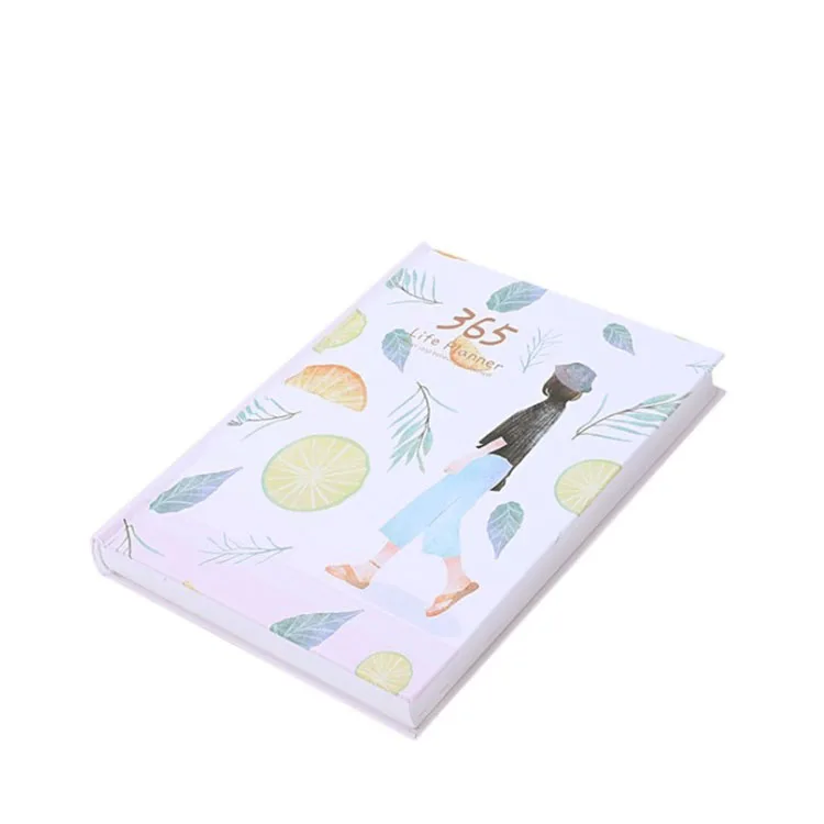 Promotional new year gifts company staff gifts cute printed hardcover paper notebooks life planner book binding printing book