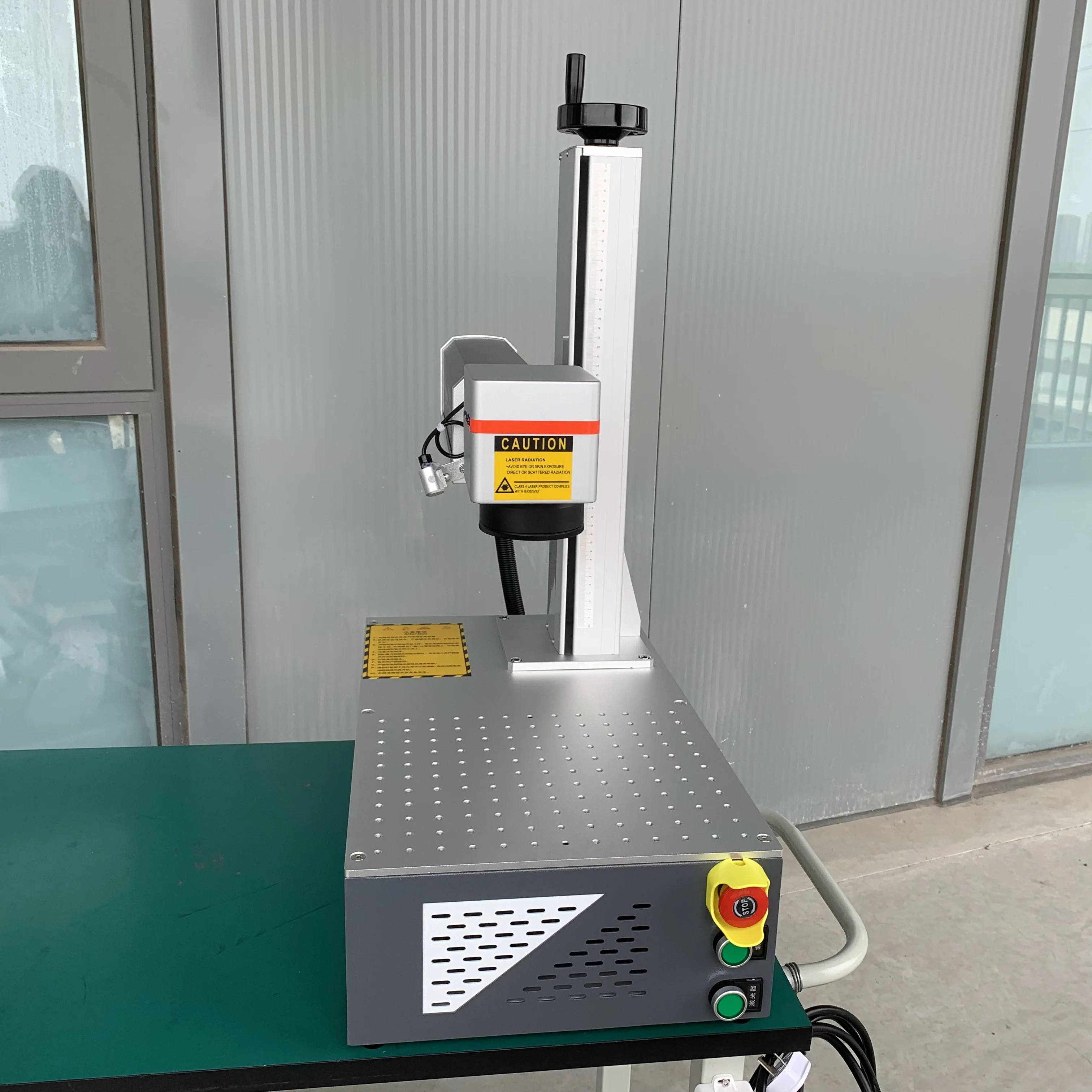 20W/ 30W/ 50W desktop fiber laser marking machine for taking off mirror mercury mirror paint stripping machine