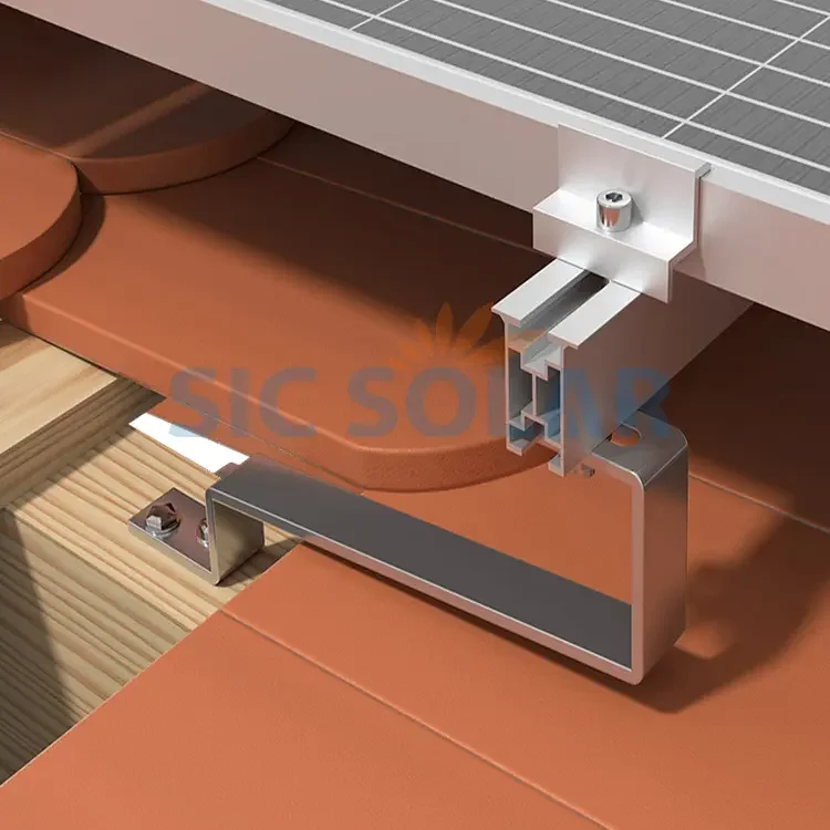 stainless steel Flat Tile Roof Solar Hook For Solar PV Panel Mounting system