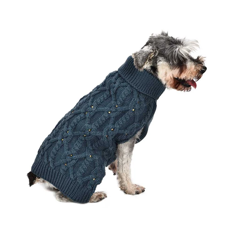 Wholesale Masculine Style Creamy white Luxury Custom Warm Dog Sweater