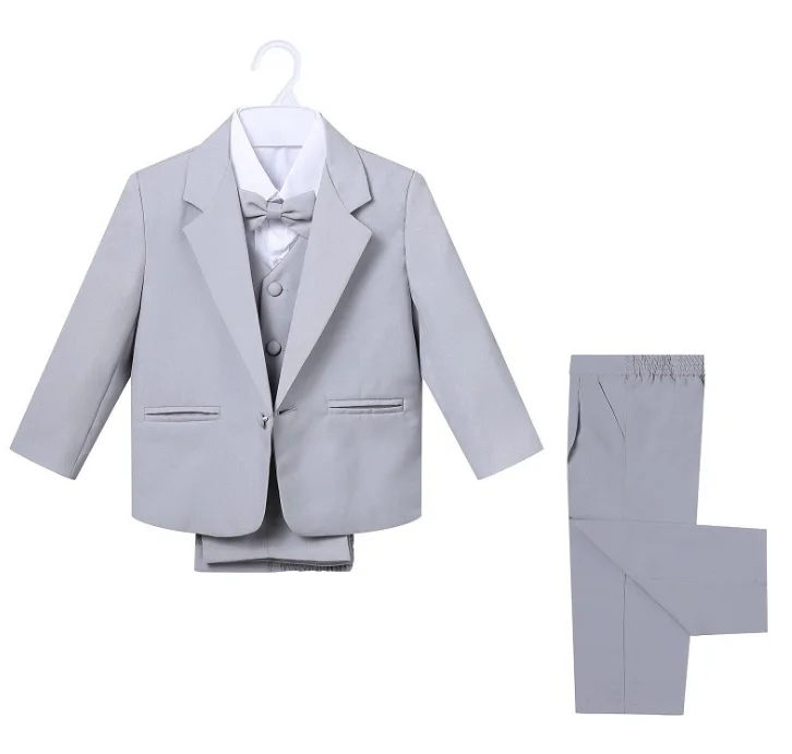 4PCS Formal Baby Boy School Uniform Dress Children Wedding Suits Elegant Kids Classic Tuxedo Boy Party Clothes