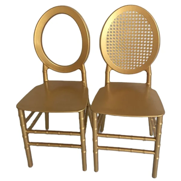 DEACORY Wholesale modern gold wooden pipe hotel restaurant wedding banquet furniture dining chairs