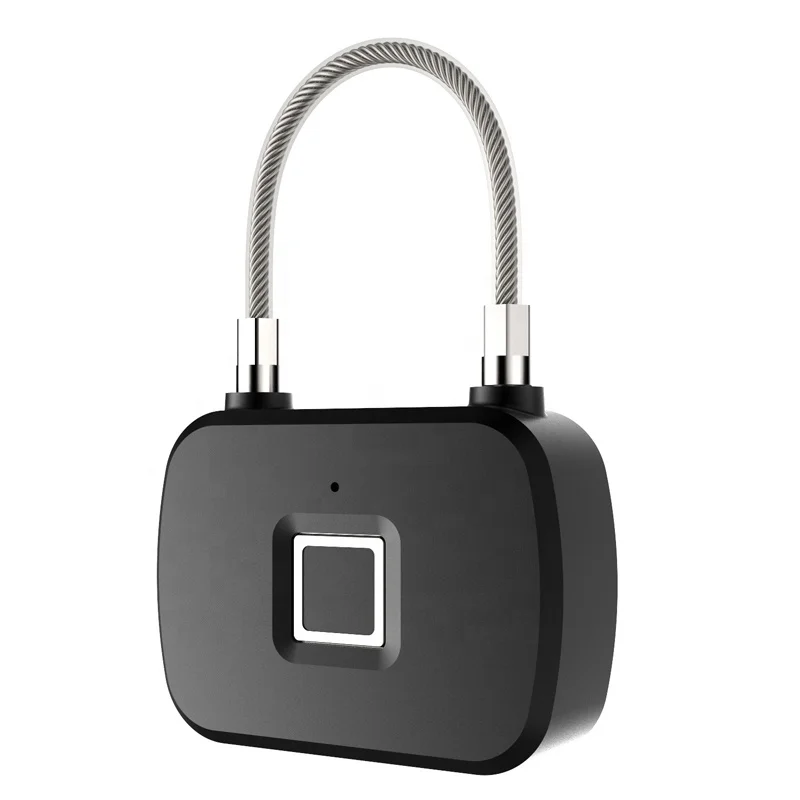 Keyless Smart padlock USB Rechargeable Mini Bag Luggage Gym Biometric Fingerprint Locks Padlock