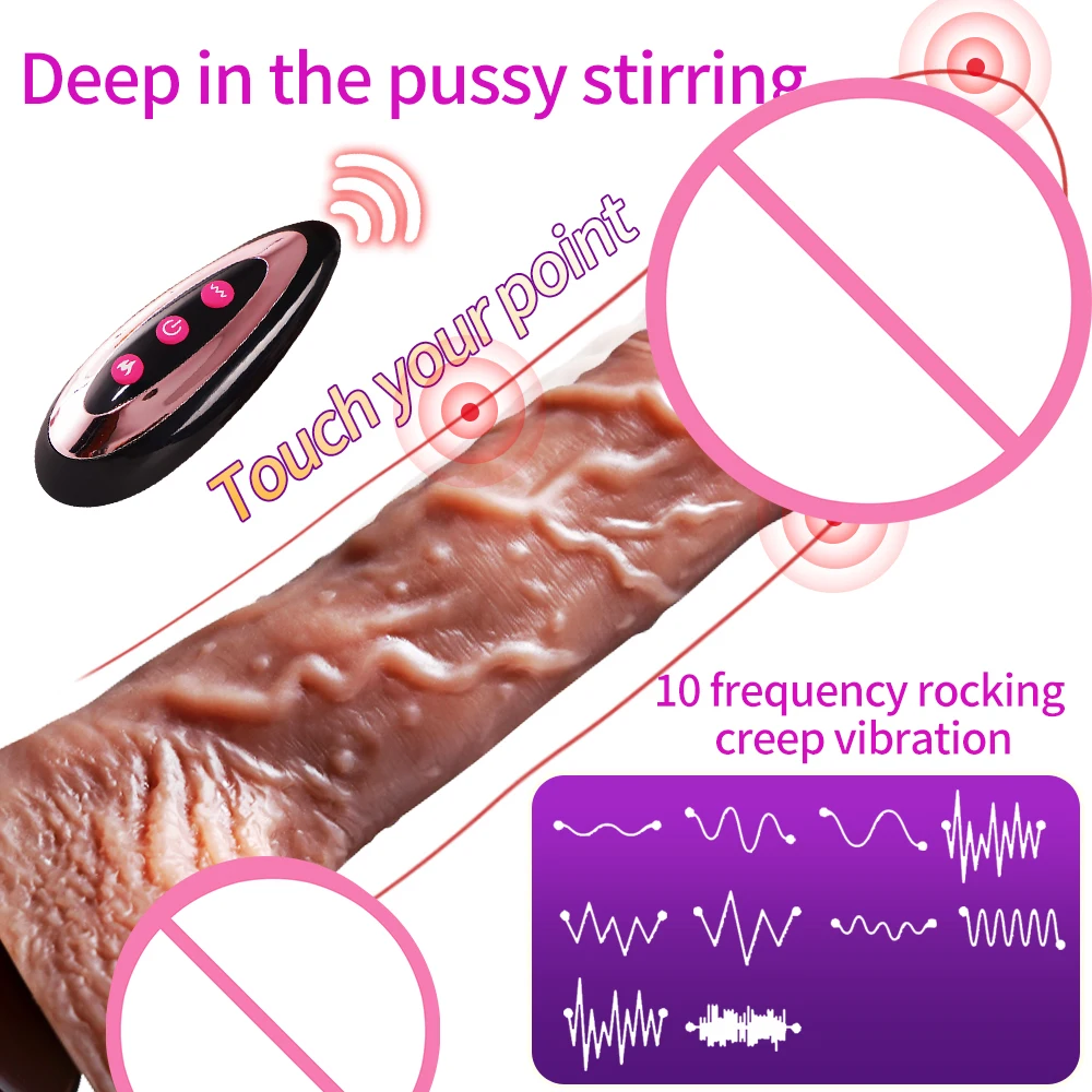 LOVE Vibrator 10 speeds double functions Heating Dildo Wired swing penis Sex Toy Woman Suction Cup Realistic dildo sex shop %