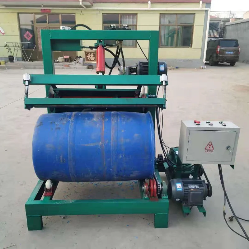 Automatic oil drum cutting machine waste plastic drum recycling equipment