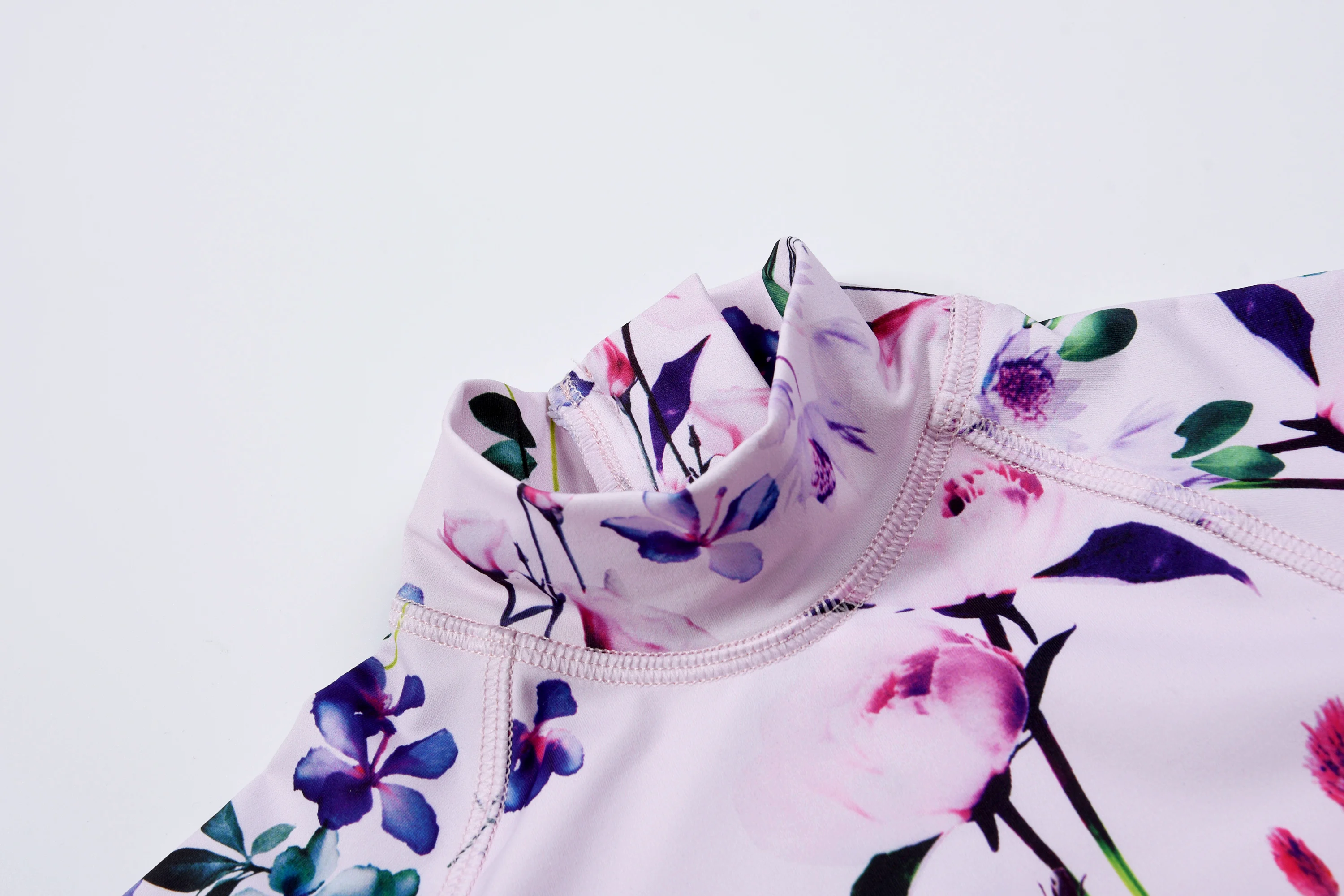 One Piece Lovely Children Bikinis Swimwear Floral Print  Swimming Suit Pink  Kid Girl Swimsuit