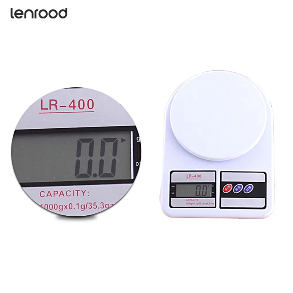 Lenrood Electronic Scale LR- 400  Digital Display  Kitchen Weight Scale Household  Food Measuring  Kitchen balance