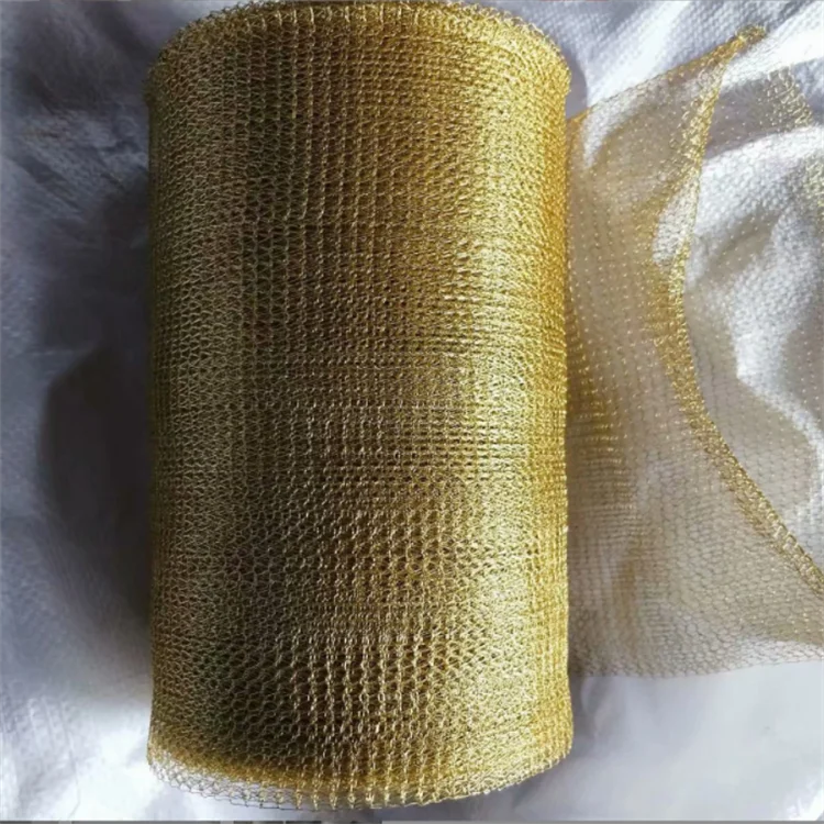 tinned copper knitted wire mesh/brass/copper knitted wire mesh