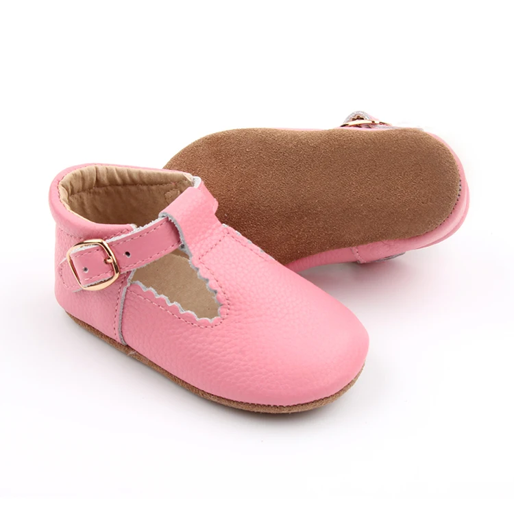 Beauty kids shoe baby sof t-bar mary jane shoes girls flat leather shoes