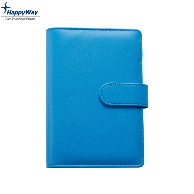 Custom PU Leather Budget Binder office supplies with buckle Notebook Planner Cover A5 A6 Binder Ring Bound Planner
