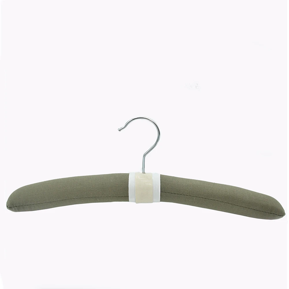 
High quality ramie cotton fabric padded coat wedding/formal dress hanger 