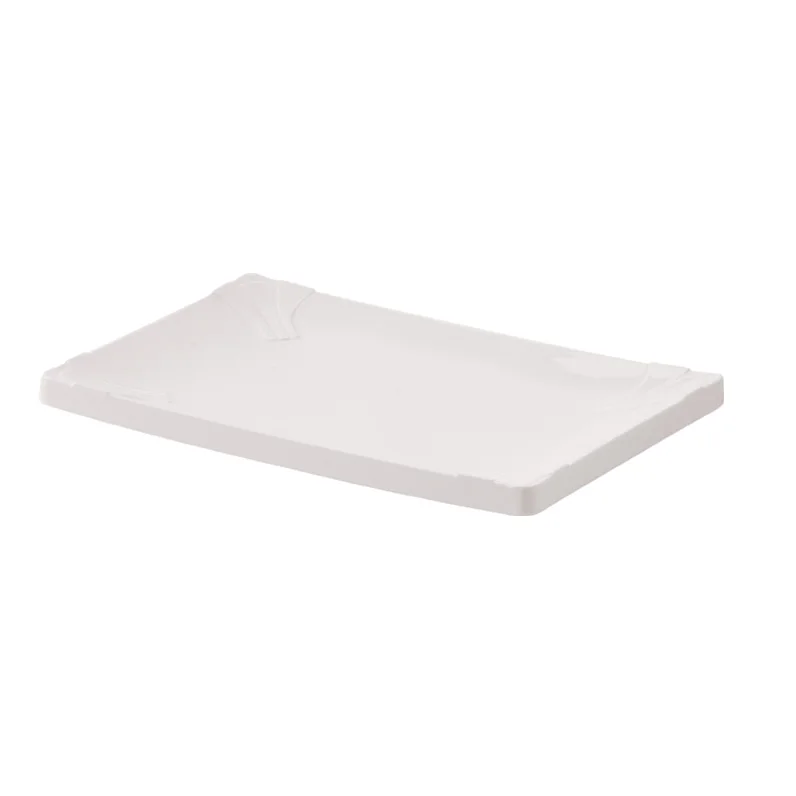 10/12/14 inch Sushi Plate Wholesale White Melamine Plates Rectangular Lily Flower Plastic Dishes