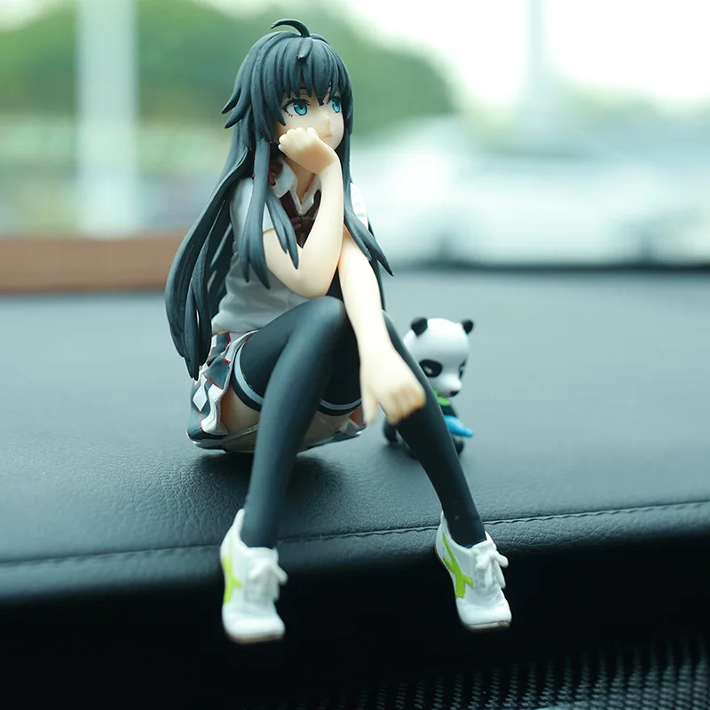 14CM Funny Japan Anime My Teen Romantic Comedy  Yukinoshita Yukino Figure Model Dolls Toys PVC Collect Gift Sitting Position