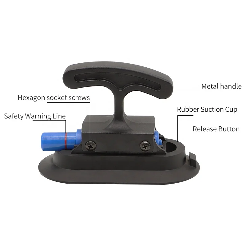Factory direct sale strong suction power oval T-handle vacuum suction cup for glass tile lifter
