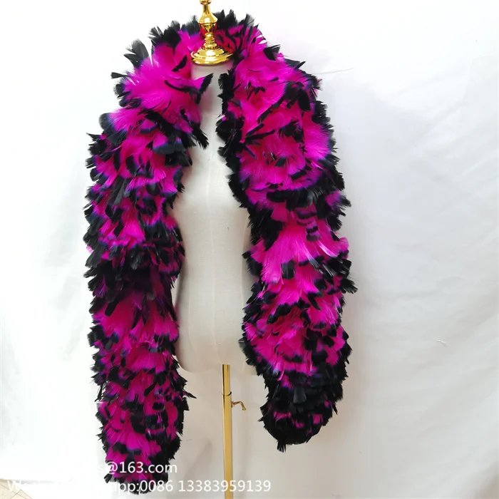 300G bicolor turkey ruff boas for party shawl carnival dancing performance boas