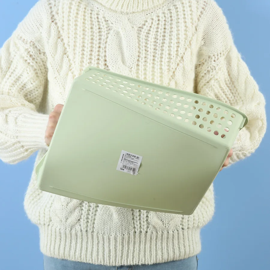 Eco-friendly Plastic Storage Basket Organizer Plastic bin for Sundries Baverages Toys Snacks sundries storage basket