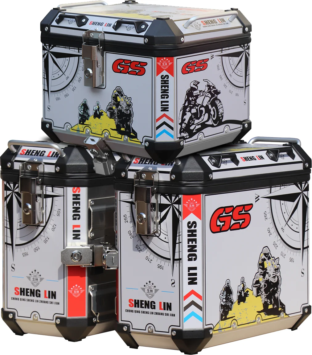 
32L 39L Aluminium Motorcycle Side box Pannier Case 