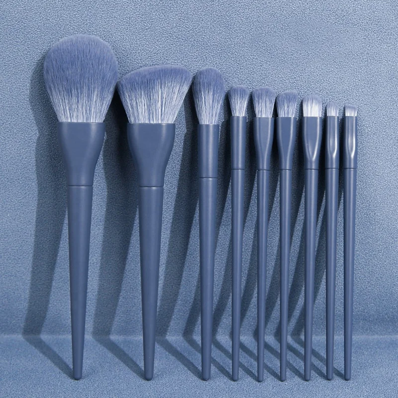 9 pcs soft hair eye shadow brush red lip brush makeup brush set manufacturer