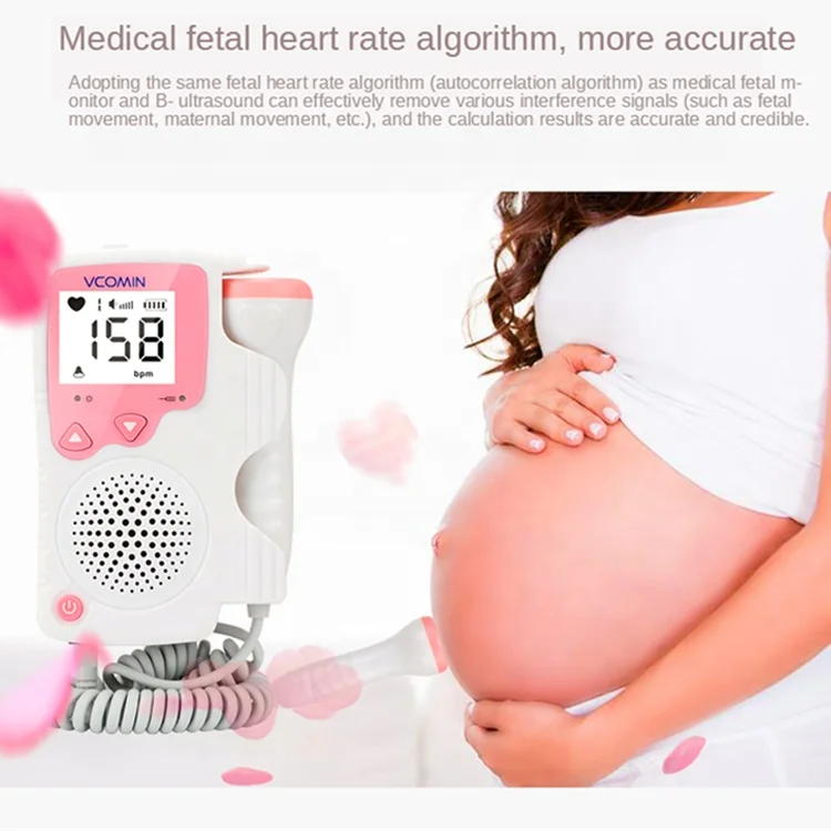 VCOMIN Home Use Pocket Fetal Heartbeat Baby Monitor Doppler Portable