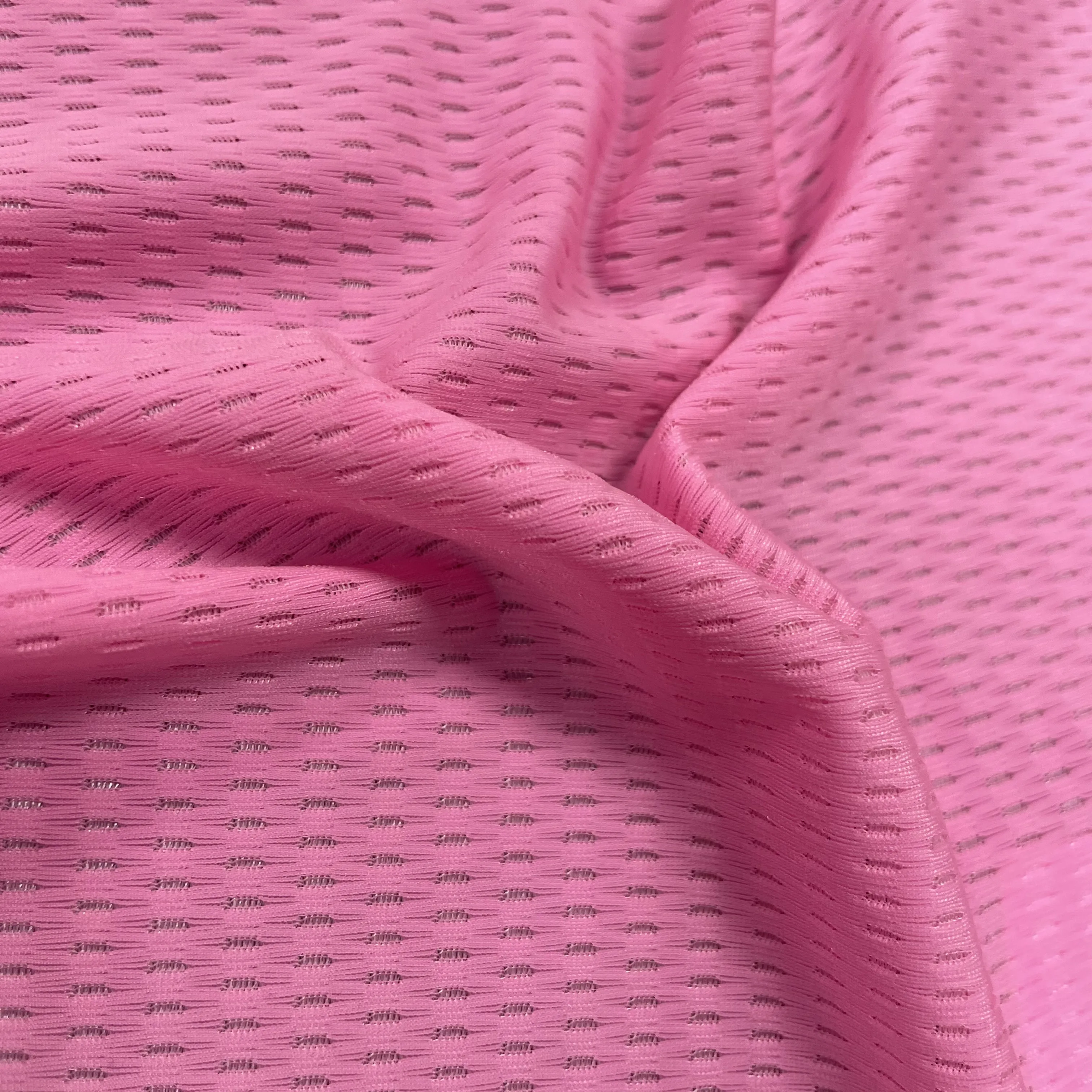 Sport Wear T-shirt Material 95% Polyester  5%spandex fabric Microfiber Eyelet-Bird-Eye Mesh Knit Fabric For Clothing