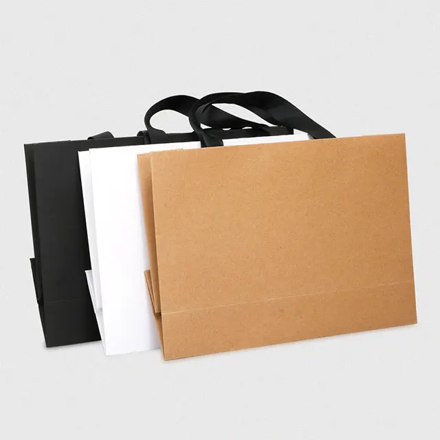 Top sale 100% recycled shopper bags Brown Kraft Paper Tote and twisted kraft paper handles with logo