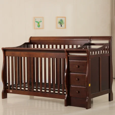 
Cabin bed Multi-function Wood Baby cot with storage chest 