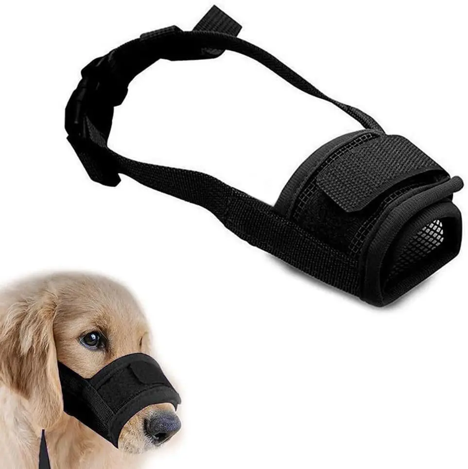 Dog Muzzle Soft Breathable Muzzle for Small Medium Large Dogs Adjustable Drinkable Pet Muzzle 5 Sizes Can Be Customized