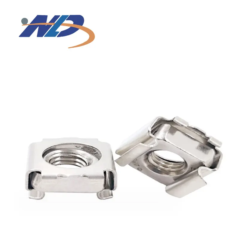 Oem Custom Fabrication 304 stainless steel square clamp galvanize Zinc-nickel Hex lock cage nut