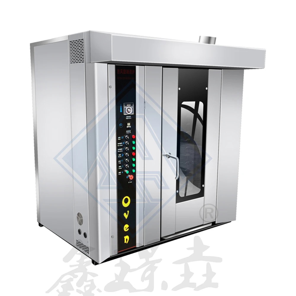 32 trays Multi functional power generation hot air rotary furnace large commercial bakery baking oven cake